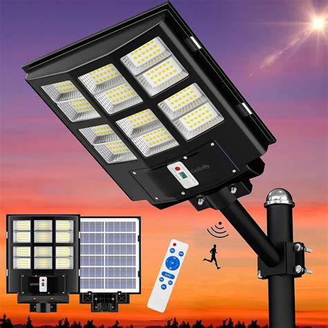 Gefolly W Solar Street Lights Outdoor Lm Commercial Parking