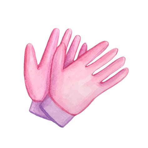 Premium Vector Pink Gardening Gloves Watercolour