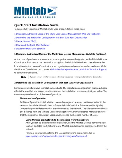 Quick Start Installation Guide