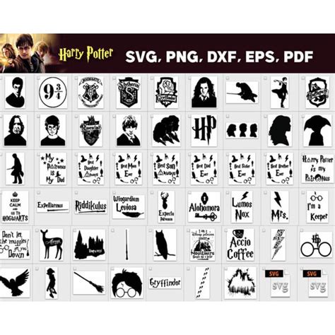 Harry Potter Bundle Svg 5000 Files Harry Potter Svg Digital Inspire Uplift