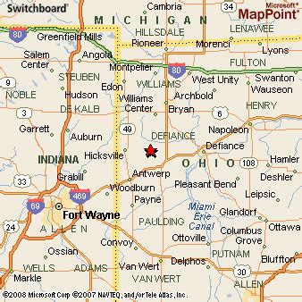 mark center ohio  area map