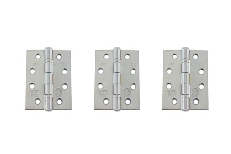 Ahg111433pc3 Atlantic Ball Bearing Hinges Grade 11 Fire Rated 4 X 3 X 25mm Set Of 3