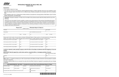 Dmv Form Ol 395 W ≡ Fill Out Printable Pdf Forms Online