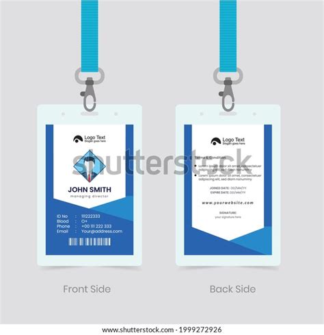 Modern Id Card Template Employee Id Stock Vector Royalty Free