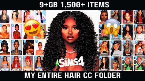 My Entire Sims 4 Hair Cc Folder Myraviahthesimmer Cc Folder Series Youtube