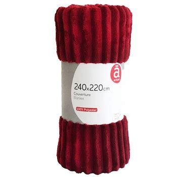 Плед Actuel Rhubarb Полоска 220*240см - заказать лучшие с Auchan