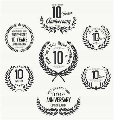 Premium Vector Anniversary Laurel Wreath