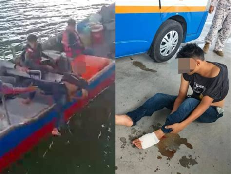 Video Nelayan Kaki Pancing Selamatkan Pemuda Jatuh Jambatan Pulau