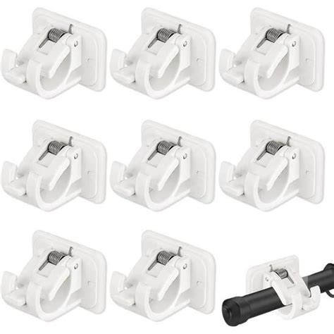 Lot De 8 Support Rideau Sans Percage Porte Tringle Rideau Sans Percage