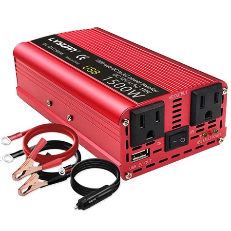 1500W Power Inverter With US Socket DC 12V To AC 110V 120V 60Hz