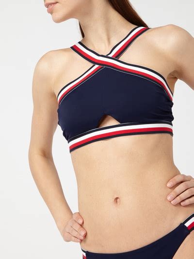 TOMMY HILFIGER Bikini Oberteil In Bandeau Form Marine Online Kaufen