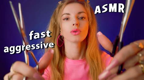 Asmr Fast Aggressive Haircut Realistic Hair Styling Combing Scissors