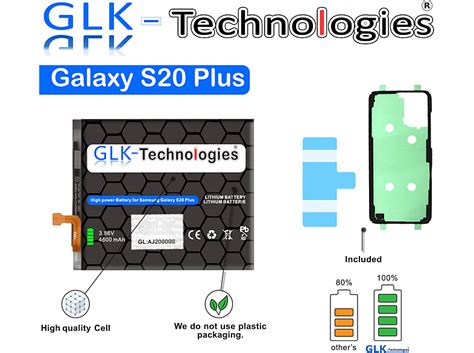 GLK TECHNOLOGIES High Power Ersatzakku für Samsung Galaxy S20 PLUS 4G