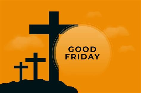 Premium Vector Good Friday Cross Background With Round Sun Flare