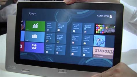 Acer Iconia W700 Hands On Windows 8 Tablet With Keyboard Dock YouTube