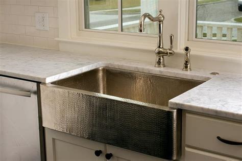 Stainless Steel Hammered Apron Kitchen Sink Design Ideas