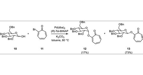 The Palladium Catalyzed Glycosylation Of Halotropones Organic Letters