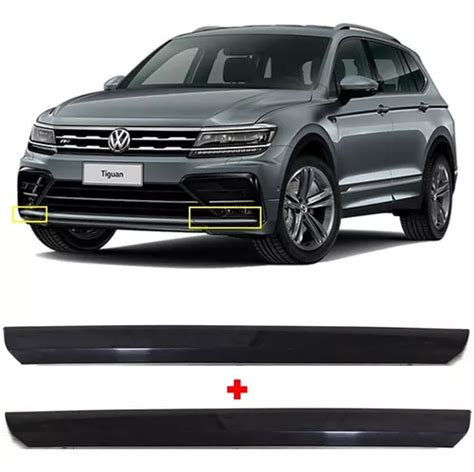 Friso Parachoque Dianteiro Tiguan R Line 2017 2019 Kit 2 Pçs