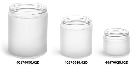 Sks Bottle And Packaging Glass Jars Frosted Glass Straight Sided Jars W Lined Aluminum Caps