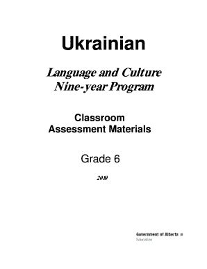 Fillable Online Education Alberta Picture As Pdf Ukrainian Language And