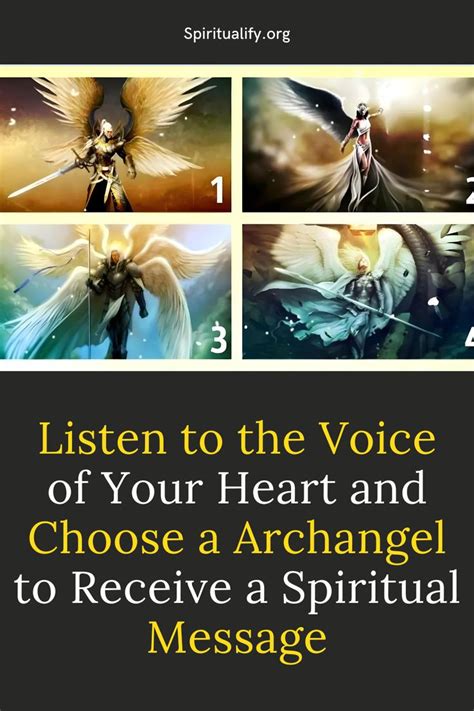 Listen To The Voice Of Your Heart And Choose A Archangel To Receive A