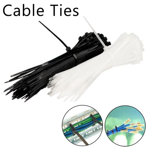 3mm 200mm Self Locking Nylon Cable Ties 100pcs Plastic Zip Tie 18 Lbs