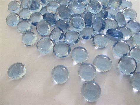 Blue Glass Pebbles Light Blue Mosaic Glass Pebbles Round