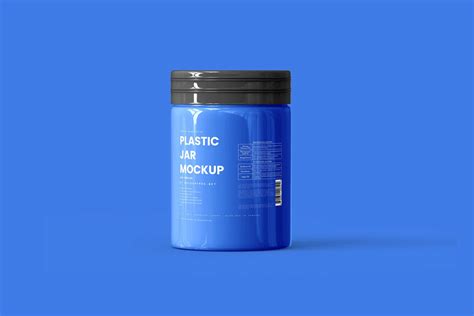 Plastic Supplement Jar Mockup Mockup Free