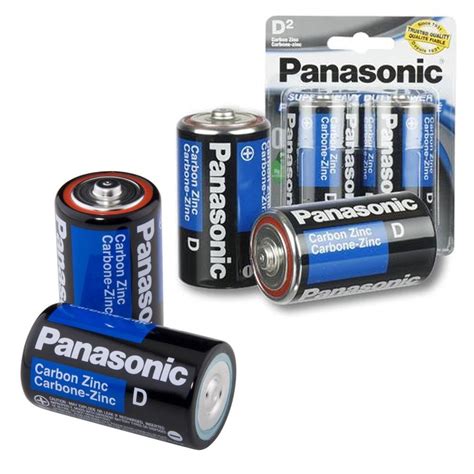 4 X Panasonic D Batteries Super Heavy Duty Carbon Zinc Battery 15v