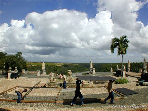 Work on the place overlooking the river, Altos de Chavon, Dominican Rep.