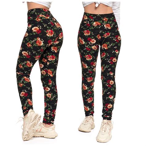 LEGGINSY DAMSKIE W KWIATY WYSOKI STAN MORAJ L XL 14261265363 Allegro Pl