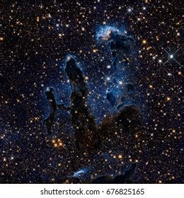 Pillars Creation Infrared View Eagle Nebula Stock Photo 676825165 ...