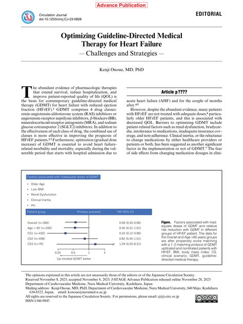 PDF Optimizing Guideline Directed Medical Therapy For Heart Failure