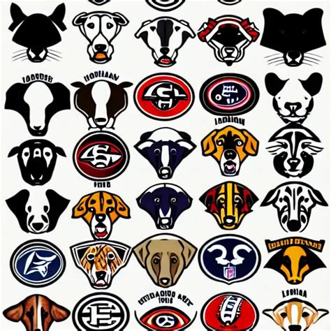 Animals in the style of NFL logos | Stable Diffusion