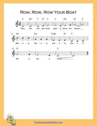 Row Row Row Your Boat Colorful Chords (C Major) - Nursery Rhyme Free ...