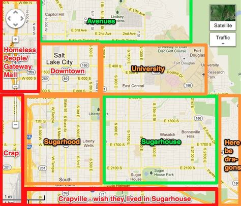 Salt Lake City Neighborhoods Map - Maping Resources