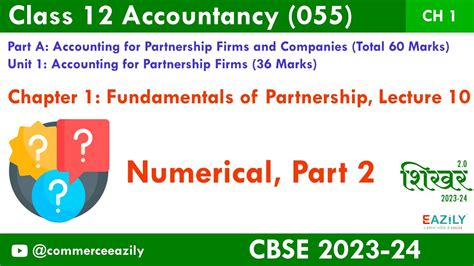 Numerical Part Fundamentals Of Partnership Youtube