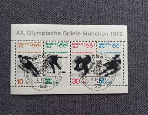 Briefmarkenblock Olympische Spiele M Nchen Sapporo Erstausgabe Eur