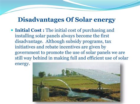 ADVANTAGE DISADVANTAGE OF SOLAR ENERGY PPT