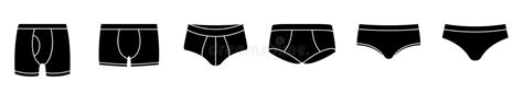 Underpants Icon Men S Underpants Vector Icon Black Linear Underwear