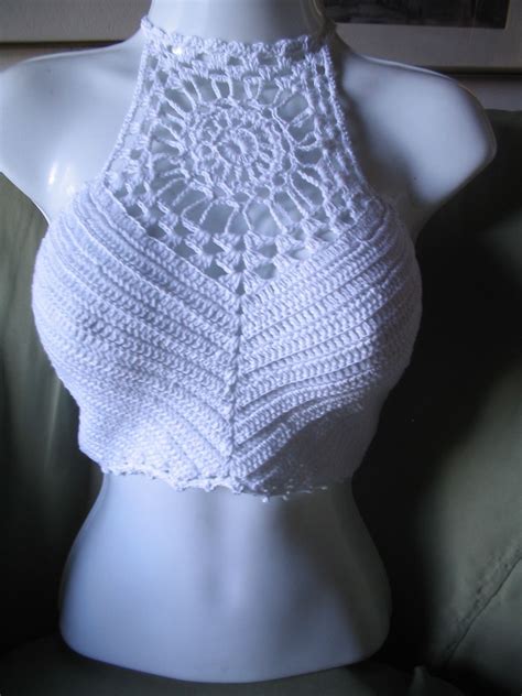 Top A Crochet Blanco Crochet Top Fashion Women