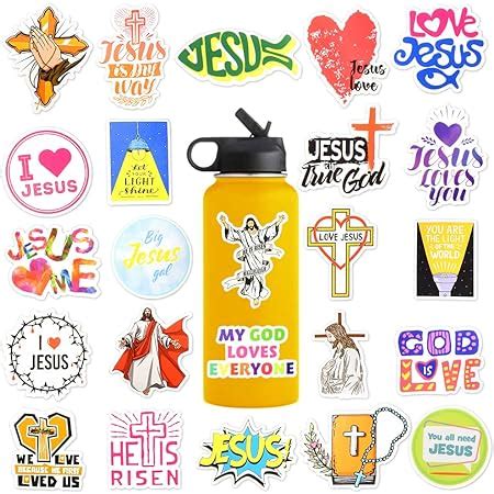 Amazon 50 Pcs Christian Jesus Stickers For Water Bottles Religious