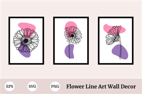 Line Art Garbera Flower Svg Graphic By Nurdesign99 · Creative Fabrica