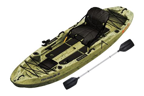 Ozark Trail 12 Pro Angler Kayak Grass Camo With Paddle