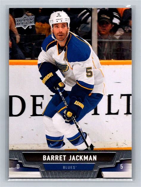 2013 Upper Deck 127 Barret Jackman St Louis Blues EBay