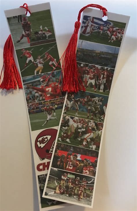 Kansas City Chiefs Set Of 2 Laminated Bookmarks Etsy