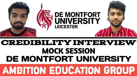 DE MONTFORT UNIVERSITY CAS INTERVIEW MOCK TEST DMU CREDIBILITY