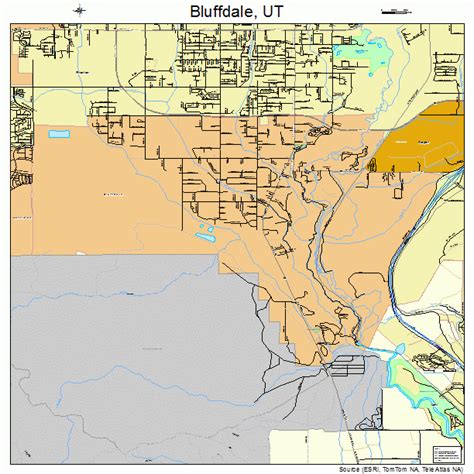 Bluffdale Utah Street Map 4906810