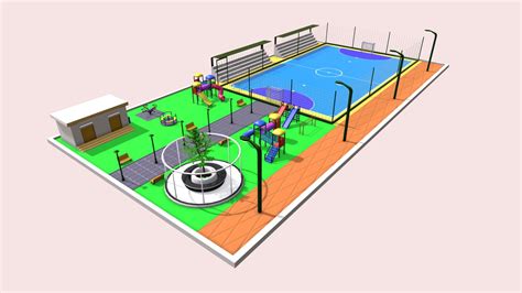 Playground Childrens Park 3d Buy Royalty Free 3d Model By Shin