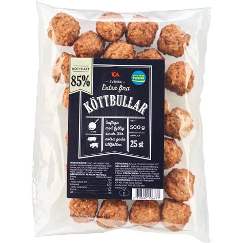 Extra fina köttbullar 500g ICA Handla mat online från din lokala ICA